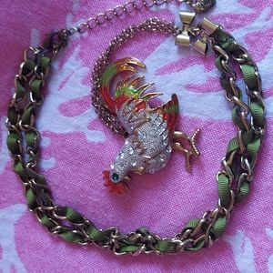 Betsey Johnson FARMHOUSE ROOSTER NECKLACE